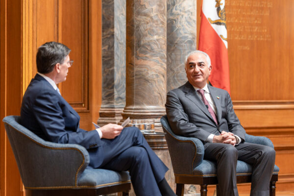 Reza Pahlavi at Old Parkland, Friday, March 27, 2026. Photo by Sam Hodde for Grant Miller Photography
