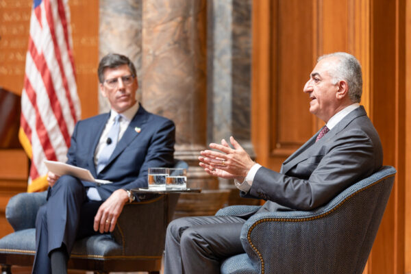 Reza Pahlavi at Old Parkland, Friday, March 27, 2026. Photo by Sam Hodde for Grant Miller Photography